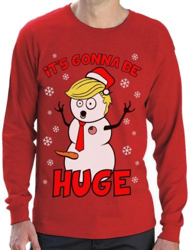 Ugly X-mas Sweater Snowman Trump