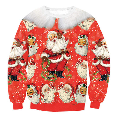 Ugly X-mas Sweater White Coller