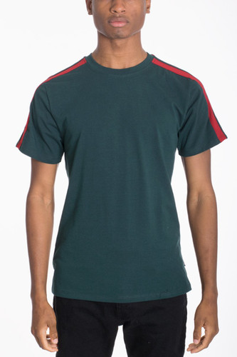 DUAL STRIPE TEE- GREEN