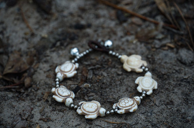 Turtle Silver Boho Bracelet