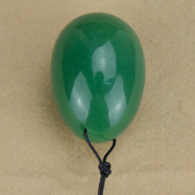 Large Elegant Green Aventurine Yoni Egg with String