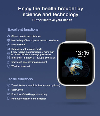 Women's Fitness Waterproof Smart Watch With Bluetooth