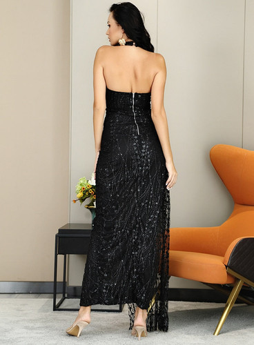 SELINA Halter-neck Maxi Dress SELINA Halter-neck Maxi Dress