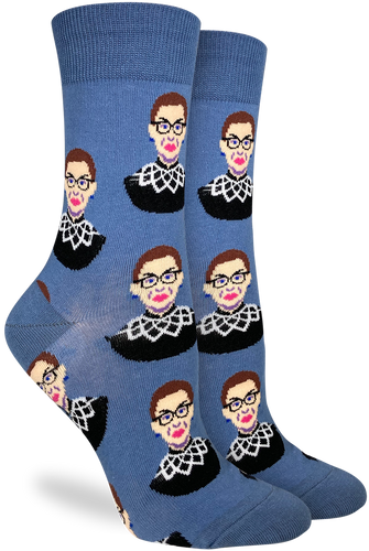 Women's Ruth Bader Ginsburg, Blue Socks