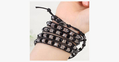 Chessboard Wrap Bracelet
