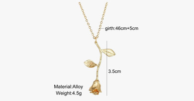 Exquisite Tricolor Rose Flower Pendant