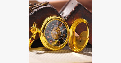 Gold Half Hunter Pocket Watch