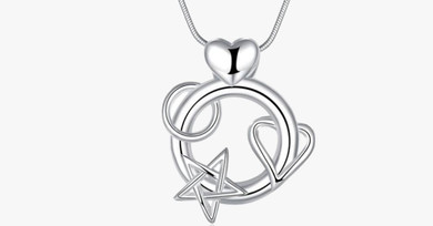 Heart and Star Combo Pendant Necklace