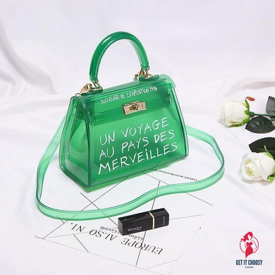 Clear Transparent PVC Shoulder Bags Women Candy Color Women Jelly Bags Purse Solid Color Handbags