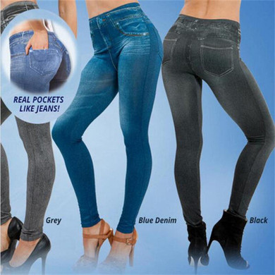 Fleece Lined Winter Jeans Slim Fashion Leggings