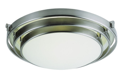 Halogen 3 Step 13" Flushmount Nickel