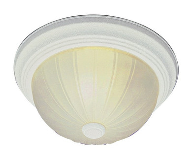 Classic 13 inch Melon Flushmount White