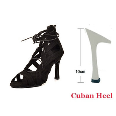 10 cm Latin Dance Boots Salsa Suede Professional Dance Shoes