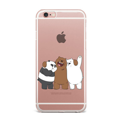 Funny we bare bears clear iPhone phone case