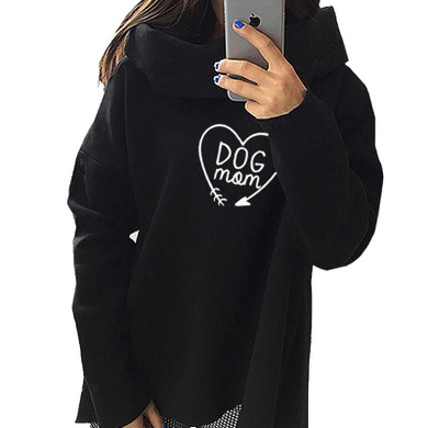Dog mom oversize turtle neck sweater