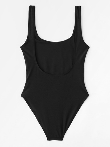 Pineapple print one piece monokini swimsuit