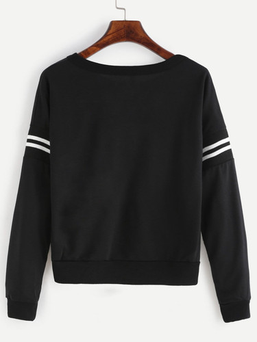 Varsity pullover fashion sweater