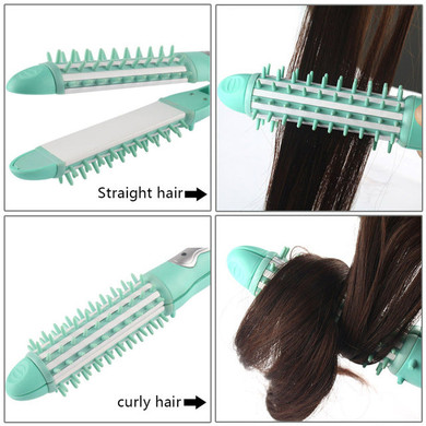 2 in 1 hair straightener and curling mini iron