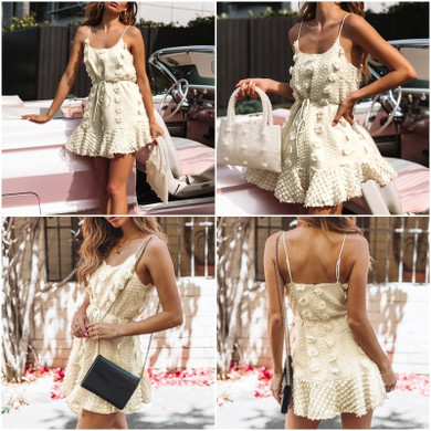 Vintage Elegant Flower Embroidery Short Dress