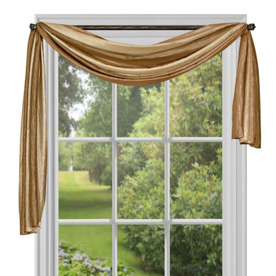 Ombre Window Curtain Scarf 50x144 - Sandstone