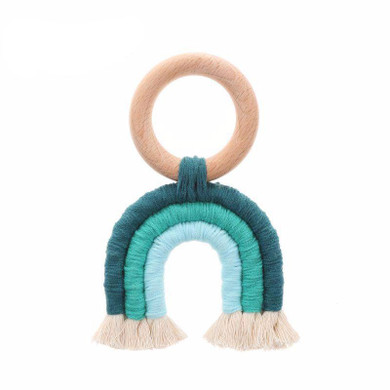Vivid Rainbows Macrame Teether