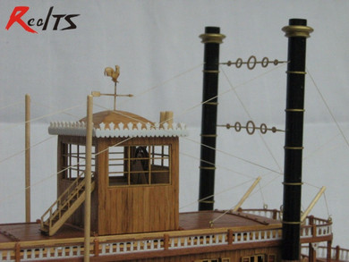 RealTS Scale wood boat 1/100 classic wooden steam-ship USS Mississippi model kit