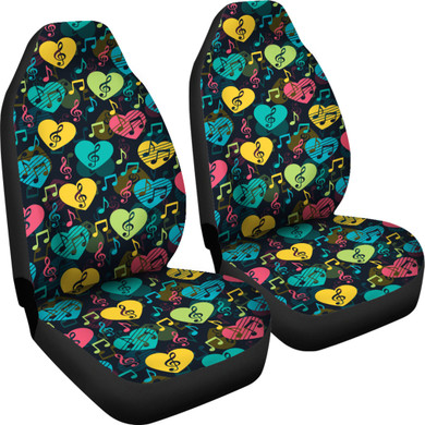 Car Seat Cover Music Hearts Car Seat Covers