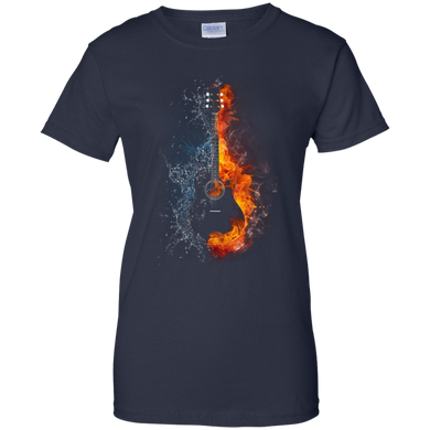 Guitar Fire And Ice Tshirt