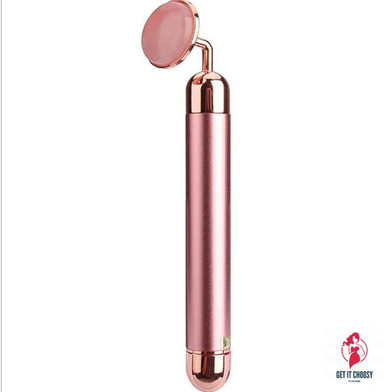 Electric Rose Quartz Roller Slimming Face Massager Lifting Natural Jade Facial Massage Stone Skin Massage Tool Gold Beauty Bar