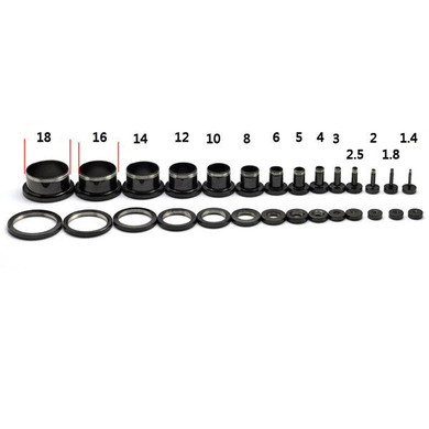 Men's Assorted Stretched Black Earlobe Expander Earrings