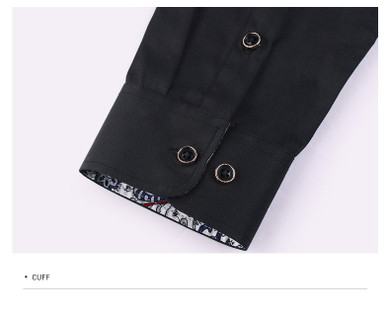 Men's Business Style Slim Fit Solid Square Collar Formal Shirt