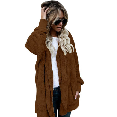 Women's Hooded Long Cardigan Coat