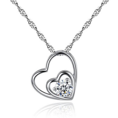 Heart Silver Pendant Necklace