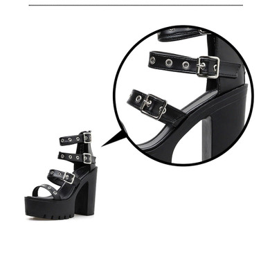 Rivet Square Heel Shoes