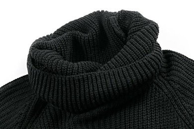 Black Plain Pockets Polo Neck Casual Pullover Sweater Black Plain Pockets Polo Neck Casual Pullover Sweater