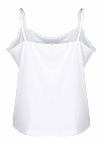White Striped Condole Belt Round Neck Casual Vest