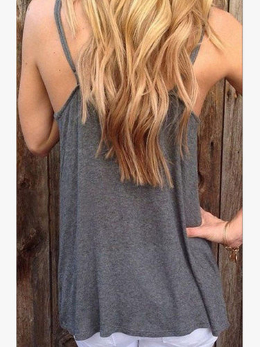 Casual Fun In The Sun Deep V Neck Solid Color Top