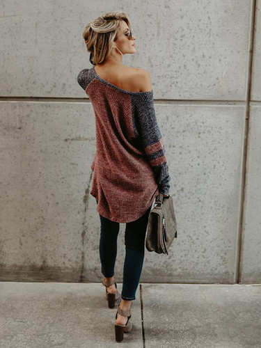 Fashion Long Sleeves V-neck Sweater Tops