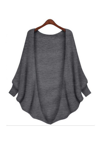 Grey Dolman Sleeve Loose Oversize Fashion Cardigan Sweater Grey Dolman Sleeve Loose Oversize Fashion Cardigan Sweater
