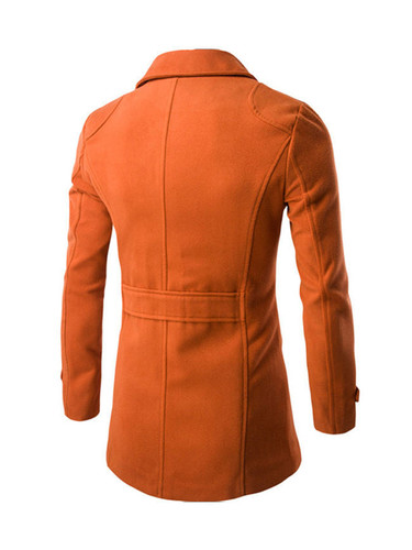 Lapel Double Breasted Men Coat