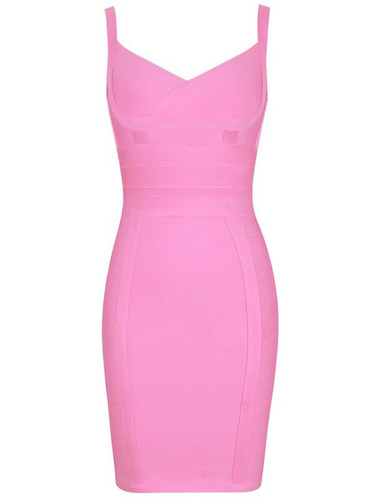 Summer Bodycon Bandage Dress Royal Blue Spaghetti Strap Bandage Dress Women Knee Length Celebrity Party Dress