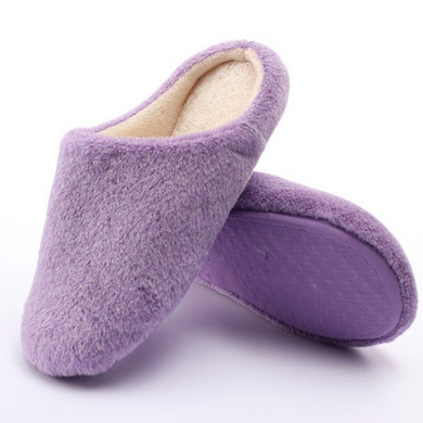 Casual Unisex Warm Winter Pure Color Soft Indoor Slipper Flat Home Shoes