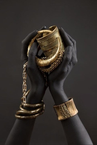 Modern Hands And Face with Jewelry Wall Art