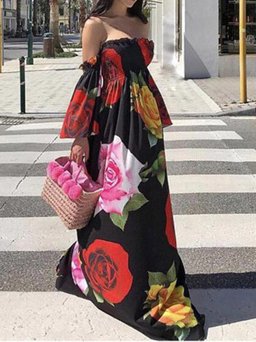 Floral Off Shoulder Maxi Dress Floral Off Shoulder Maxi Dress