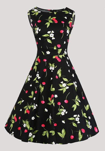 Black Floral Print Draped Bodycon Tutu Vintage Party Midi Dress