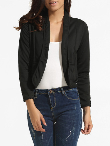 Casual Lapel Dacron Plain Blazers