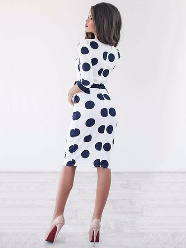 Sexy Bodycon Polka-dot Midi Dress