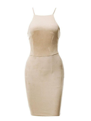 Casual Halter Off Shoulder Bodycon Mini Dress