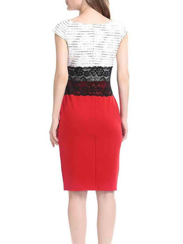 Casual One Shoulder Dacron Patchwork Bodycon Dress