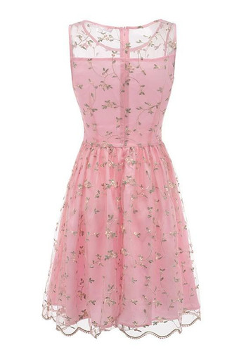 Pink Draped Grenadine Embroidery Bohemian Elegant Party Midi Dress Pink Draped Grenadine Embroidery Bohemian Elegant Party Midi Dress